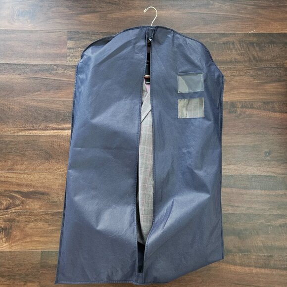 NWT Daniel Hechter Lightweight Gray/Purple Plaid Wool Sport Coat - Men's 44R - Picture 16 of 16